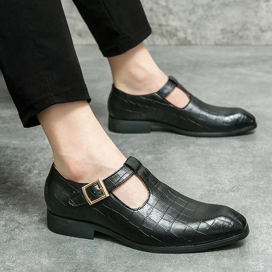 Men´s Solid Color Leather Shoes