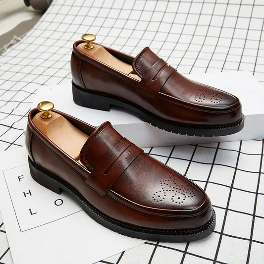 High Quality Height Men Leather Oxford Shoes