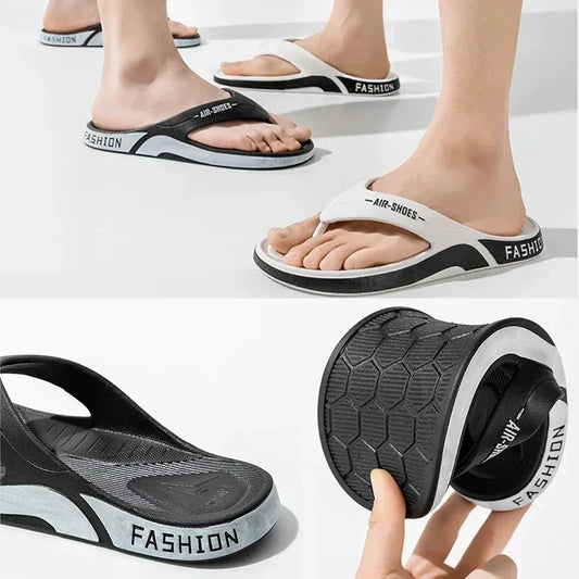 Men's Flip-flops Outdoor Casual Slippers PVC Soft-soled Non-slip Flip Fop Couple Home Bathroom sandal