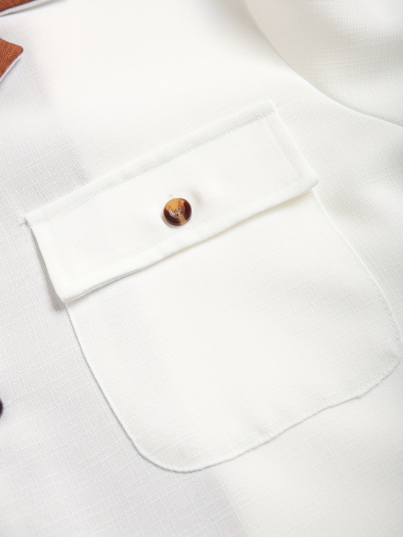 Men's Casual Double-Breasted Long Sleeve Shirt & Pants Set