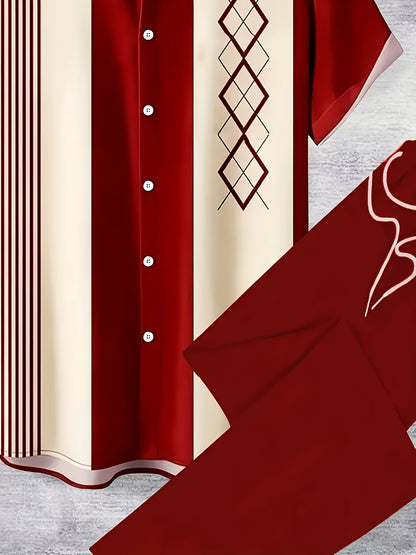 Men's Fashion Casual Suit Jacket and Pants Two-Piece Set