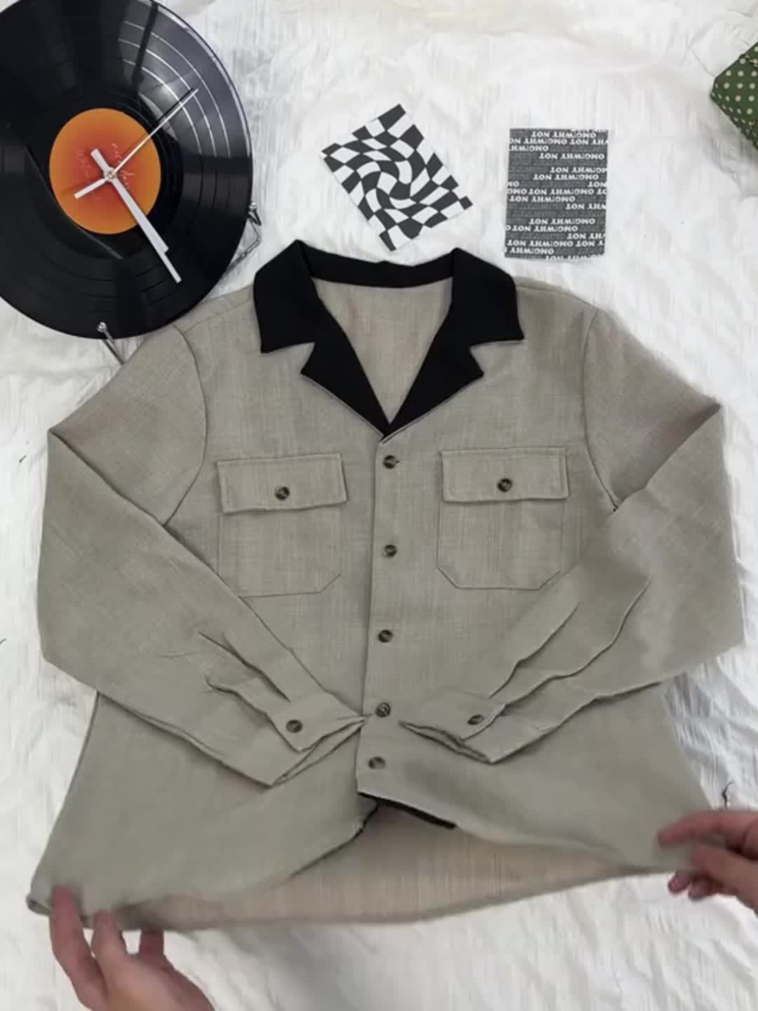 Men's Casual Long Sleeve Suit - Made of Polyester, Machine Washable