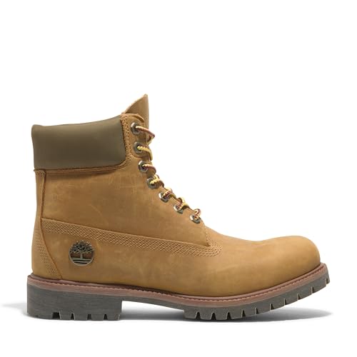 Timberland Men's Premium 6 Inch Lace Up Waterproof Boot, Wheat-NEW 2024, 10 Medium