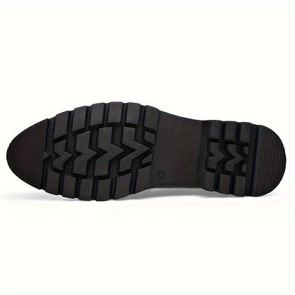 Men's Plaid Design Double Monk Strap Loafers With PU Uppers, Slip Resistant Slip On Dress Shoes For Wedding Party Occasions