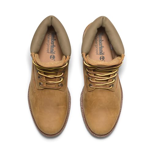 Timberland Men's Premium 6 Inch Lace Up Waterproof Boot, Wheat-NEW 2024, 10 Medium