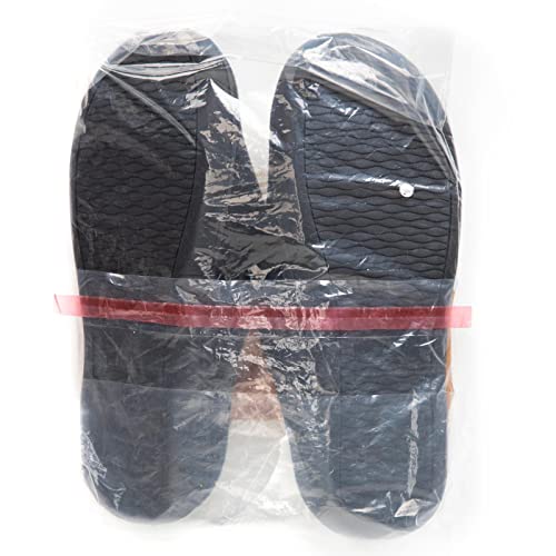 VeraCosy Men's Two-Tone Memory Foam House Slippers Indoor Outdoor Durable Rubber Sole (Dark Gray/Blue, 11-12 US)