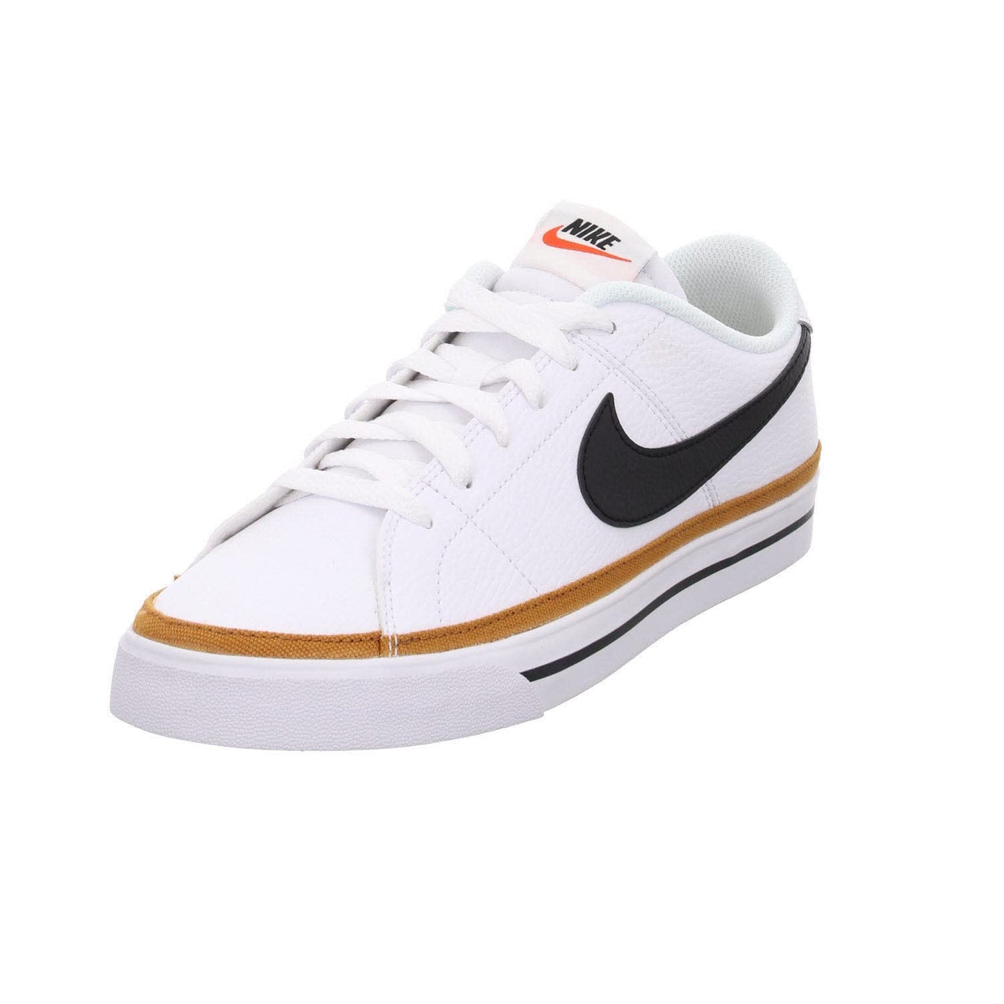 Nike Men's Court Legacy Gymnastics Shoe, White Black Desert Ochre Gum Light Brown, 10 UK