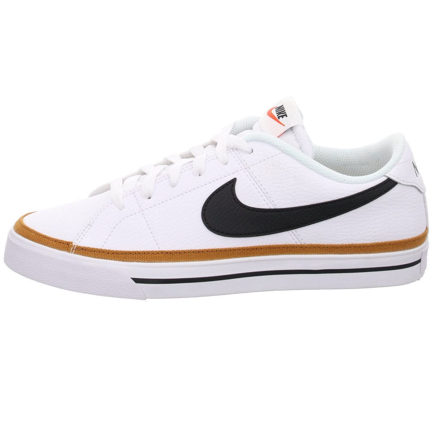 Nike Men's Court Legacy Gymnastics Shoe, White Black Desert Ochre Gum Light Brown, 10 UK
