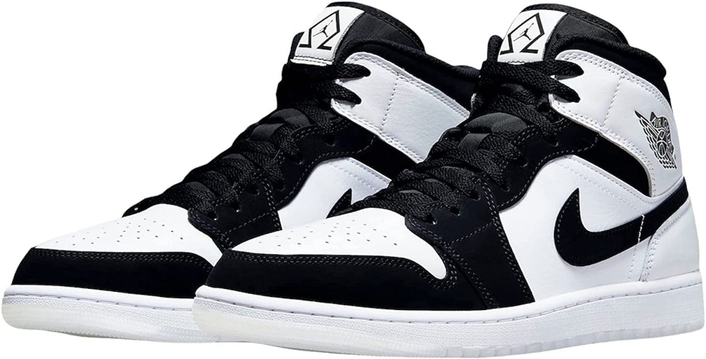Air Jordan 1 Mid SE Men's Shoes (HV0789-010, Black/White/Metallic Gold/Metallic Silver) Size 11