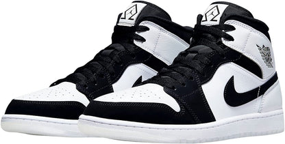 Air Jordan 1 Mid SE Men's Shoes (HV0789-010, Black/White/Metallic Gold/Metallic Silver) Size 11