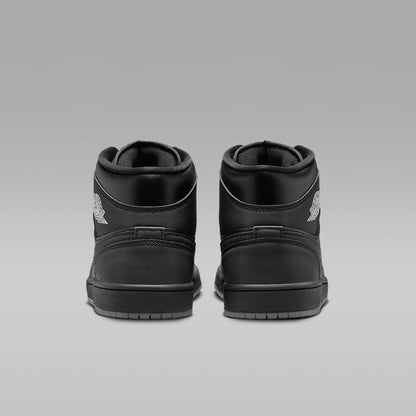 Air Jordan 1 Mid SE Men's Shoes (HV0789-010, Black/White/Metallic Gold/Metallic Silver) Size 11