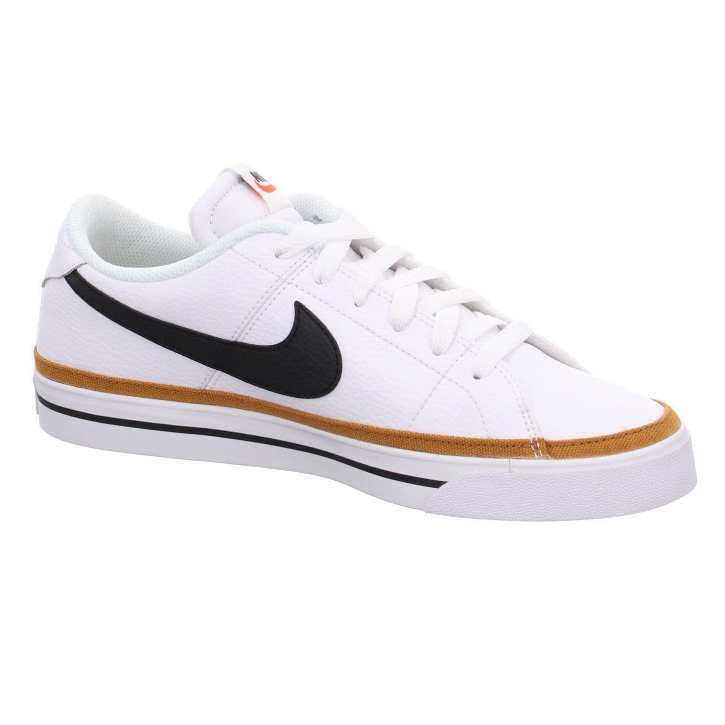 Nike Men's Court Legacy Gymnastics Shoe, White Black Desert Ochre Gum Light Brown, 10 UK