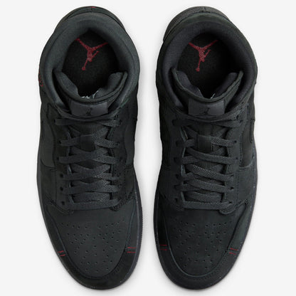 Air Jordan 1 Mid SE Men's Shoes (HV0789-010, Black/White/Metallic Gold/Metallic Silver) Size 11