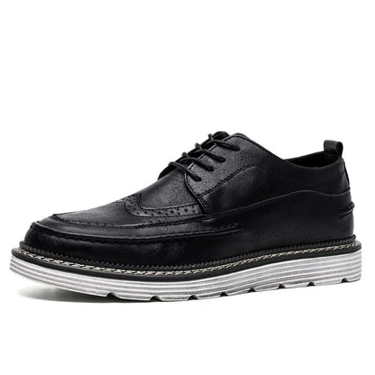 Men's Microfiber Leather Dress Shoes Brogue Design