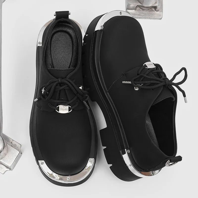 New Good Quality Fashion Platform Men Leather Shoes Comfort Large Size British Style Men Formal Shoes