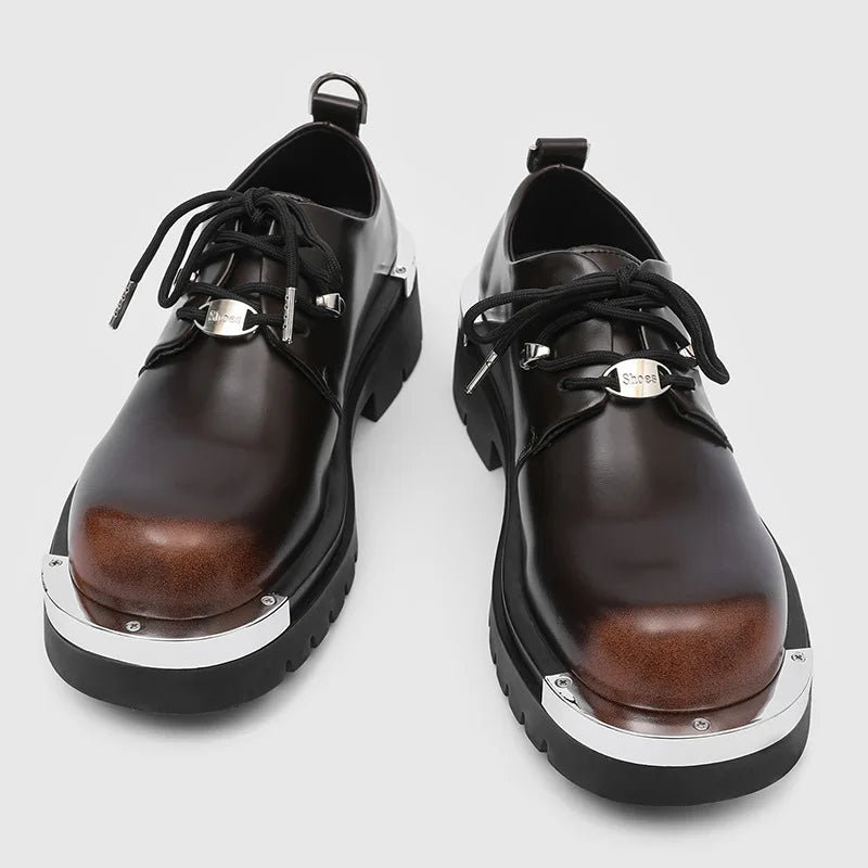 New Good Quality Fashion Platform Men Leather Shoes Comfort Large Size British Style Men Formal Shoes