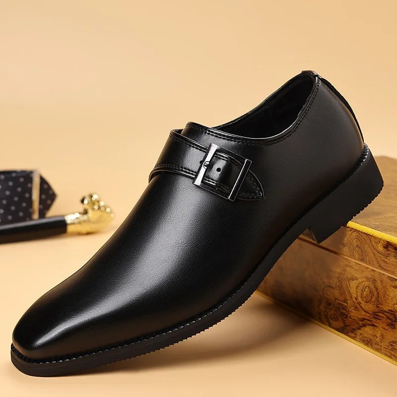 Lace-Up Italian Loafers for Men Custom Flat Business Shoes