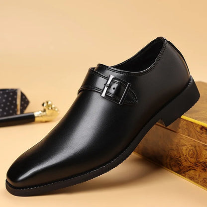 Lace-Up Italian Loafers for Men Custom Flat Business Shoes