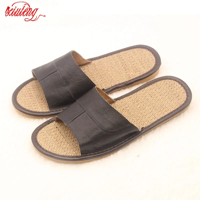 Casual Men  Leather Slippers Summer