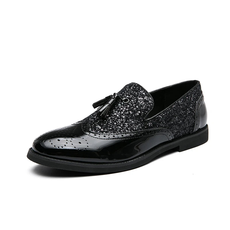 Italian PU Leather Shoes Men High Quality Loafers