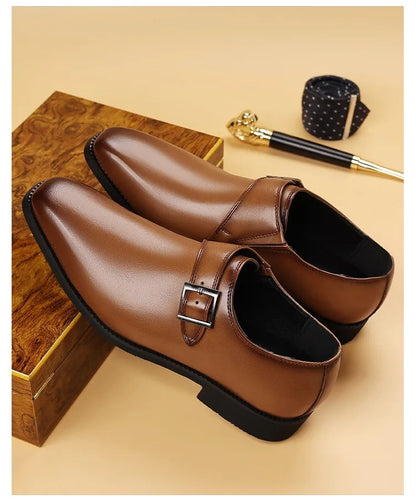 Lace-Up Italian Loafers for Men Custom Flat Business Shoes