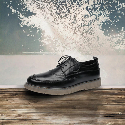 Men's Microfiber Leather Dress Shoes Brogue Design