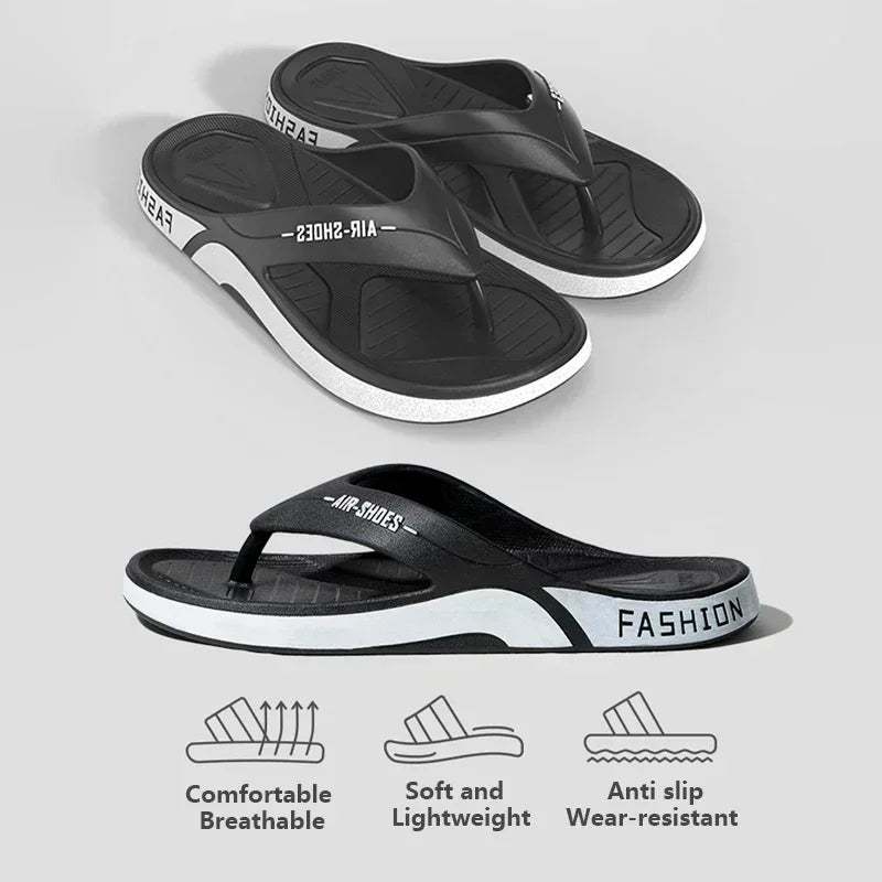 Men's Flip-flops  Outdoor Casual  Slippers PVC Soft-soled Non-slip Flip Fop Couple Home Bathroom sandal