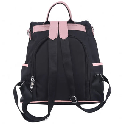 Women Black Waterproof Nylon School Bags For Teenage Girls High Quality Fashion Travel Tote Packbag