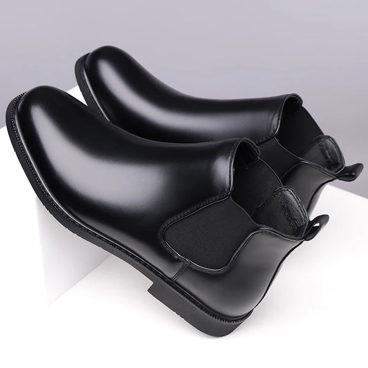Casual Leather Men´s Chelsea Boots Comfortable Male Business Shoes