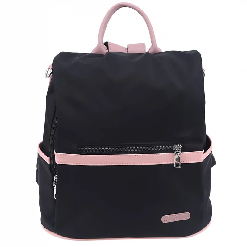 Women Black Waterproof Nylon School Bags For Teenage Girls High Quality Fashion Travel Tote Packbag