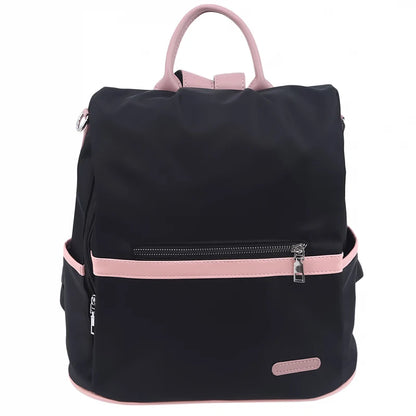 Women Black Waterproof Nylon School Bags For Teenage Girls High Quality Fashion Travel Tote Packbag