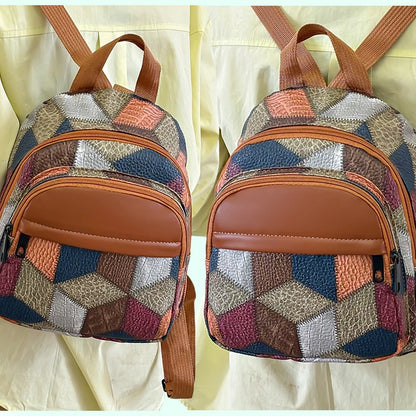 The neutral color backpack for men and women, with a combined design