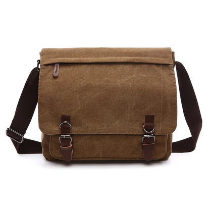 Vintage Bag Canvas Laptop Shoulder Bag Messenger Bag Men Casual Crossbody Bags School Bookbag