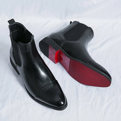Chelsea Boots for Men Red Sole