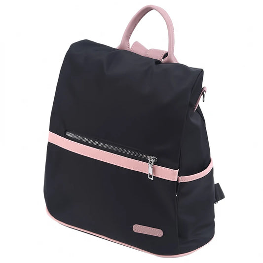 Women Black Waterproof Nylon School Bags For Teenage Girls High Quality Fashion Travel Tote Packbag