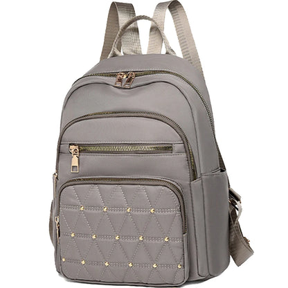 Neutral color backpack for men and women, suitable for students' spring outings and schoolbags with zippers