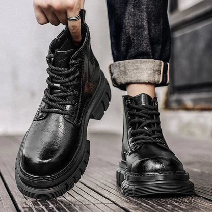 Lace-Up High Chelsea Men's Boots  Suede