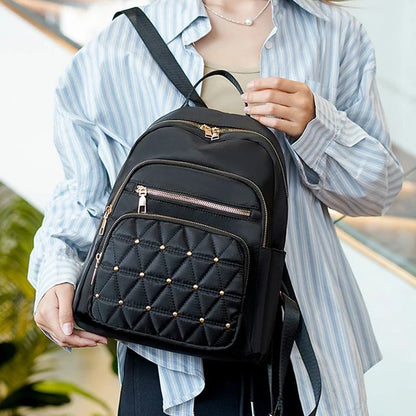 Neutral color backpack for men and women, suitable for students' spring outings and schoolbags with zippers