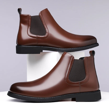 Casual Leather Men´s Chelsea Boots Comfortable Male Business Shoes