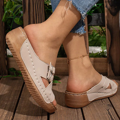 Women's Sandals Lightweight Wedges Heels Sandals For Summer Shoes Women Heeled Slippers Summer Footwear Female New Sandalias