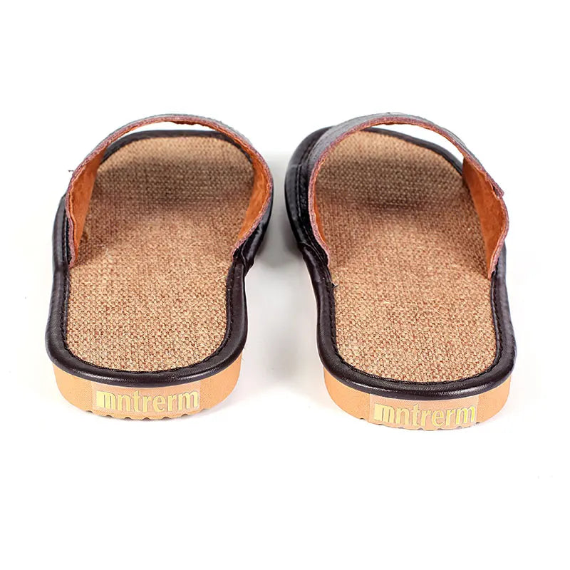 Casual Men  Leather Slippers Summer