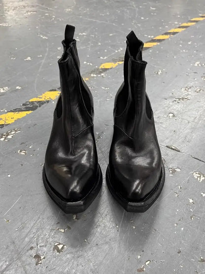 High-top Men's heightened thick-soled pointed-toed Chelsea British casual trendy high-heeled wizard boots