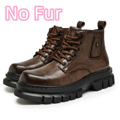 Lace-Up High Chelsea Men's Boots  Suede