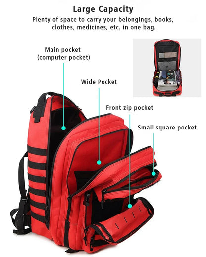 Men's EDC Outdoor Hiking Survival Backpack Camouflage Large Capacity