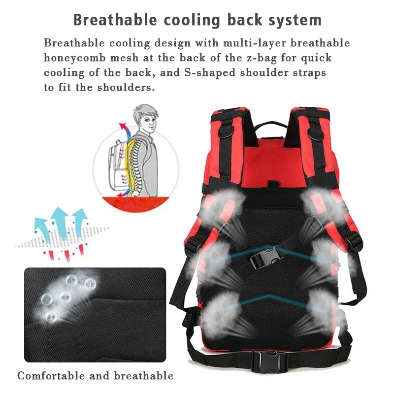 Men's EDC Outdoor Hiking Survival Backpack Camouflage Large Capacity