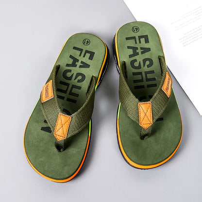 High Quality Green Men Flip-Flop Non-slip Slippers