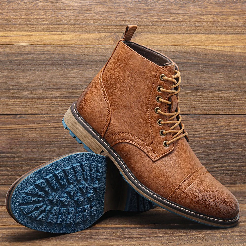 Men's Ankle Boots Leather Footwear Stylish Men's Boots