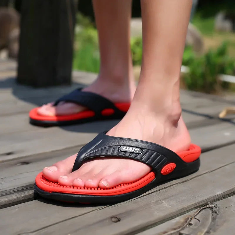 Men's Flip Flops Massage Granule Slippers