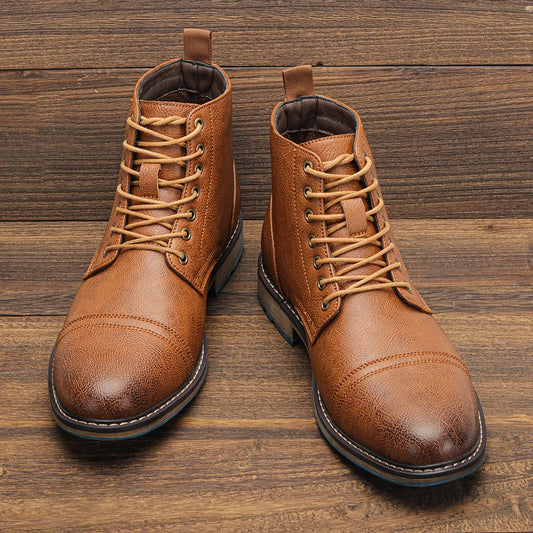 Men's Ankle Boots Leather Footwear Stylish Men's Boots