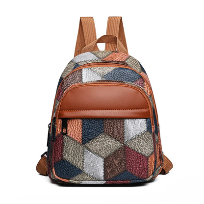The neutral color backpack for men and women, with a combined design